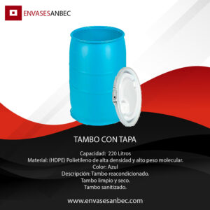 Envases Anbec - Tambo de plástico con tapa