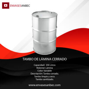 Tambo de lámina cerrado